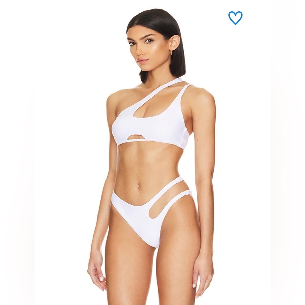 Superdown NWT misty bikini top white strappy women’s size medium - Picture 4 of 10